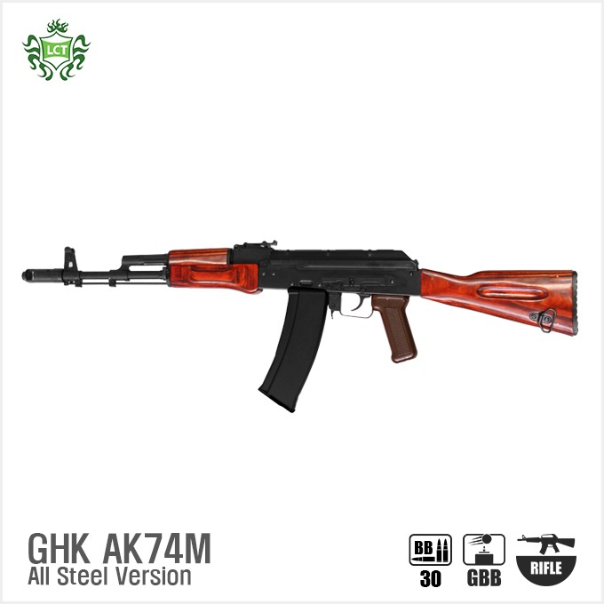LCT GHK AK74M BK 블로우백 가스건(All Steel Version)
