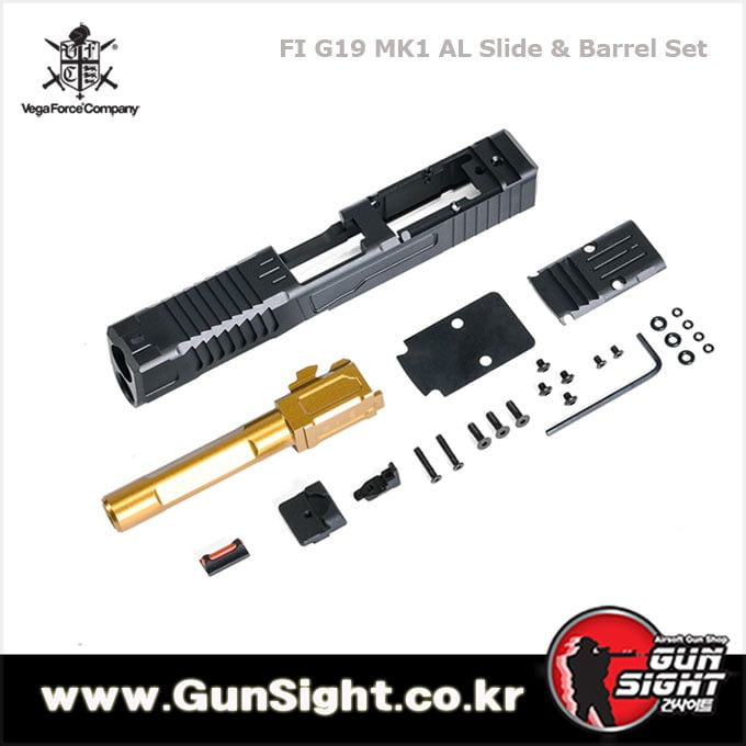 VFC FI MK1 G19 Aluminum RMR Slide &amp; Barrel Set for Umarex / VFC Glock 19X , 19 Gen4 / Gen5 GBB Pistol Series ( Licensed by FI ) 슬라이드 바렐 세트