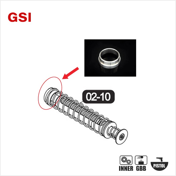 GSI SPRING GUIDE RING for UMAREX GLOCK series [ G17 gen5 / G19 gen4 / G19X / G45 ]