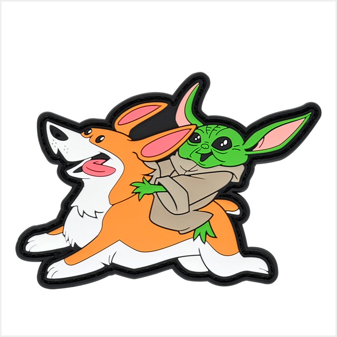 Baby Alien &amp; Corgi - Going for a Ride Patch