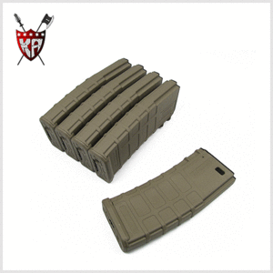 KING ARMS 360 Rds Magpul PTS Pmag for M4 Series (5pcs) - DE