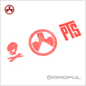 Magpul PTS Logo Vinyl Cut Sticker Pack ( Red )