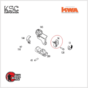 KSC(KWA) HK45 System7 (Part no.36)
