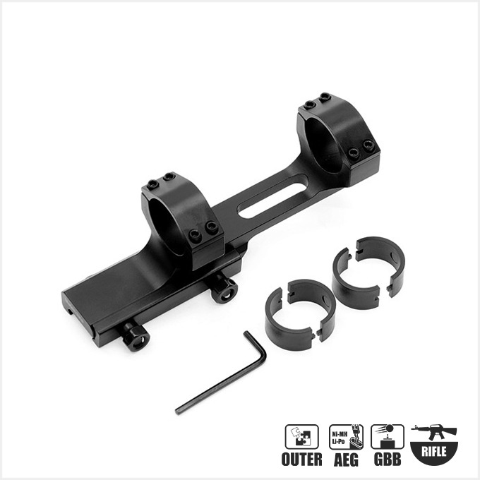 One-Piece 25.4mm 30mm Dual Mount Offset Extended Ring Scope Mount Dual Mount