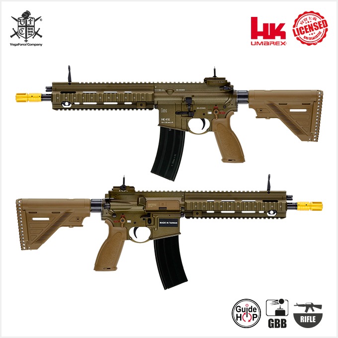 [2020 NEW] VFC/ Umarex HK416 A5 GBB (FDE) 가스 블로우백 소총[GSI 감속기]