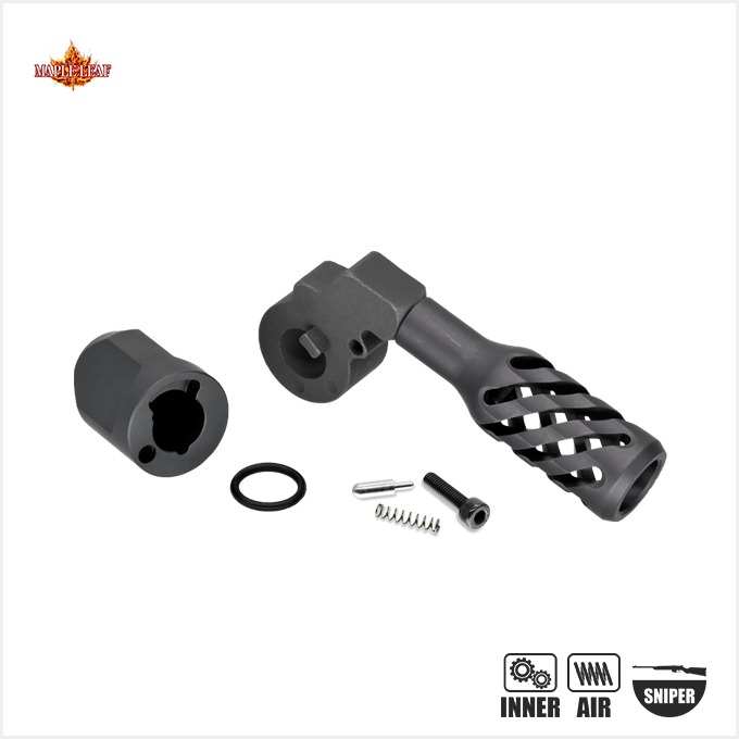 VSR Twisted Hollow Bolt Handle with End Cap for Right Hand
