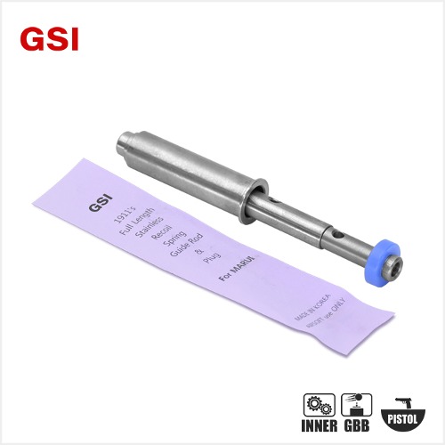 GSI Full Length Stainless Recoil Spring Guide Rod &amp; Plug for MARUI M1911A1