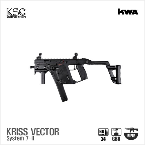 KSC(KWA) Kriss Vector SMG - System 7-II BK 블로우백 가스건